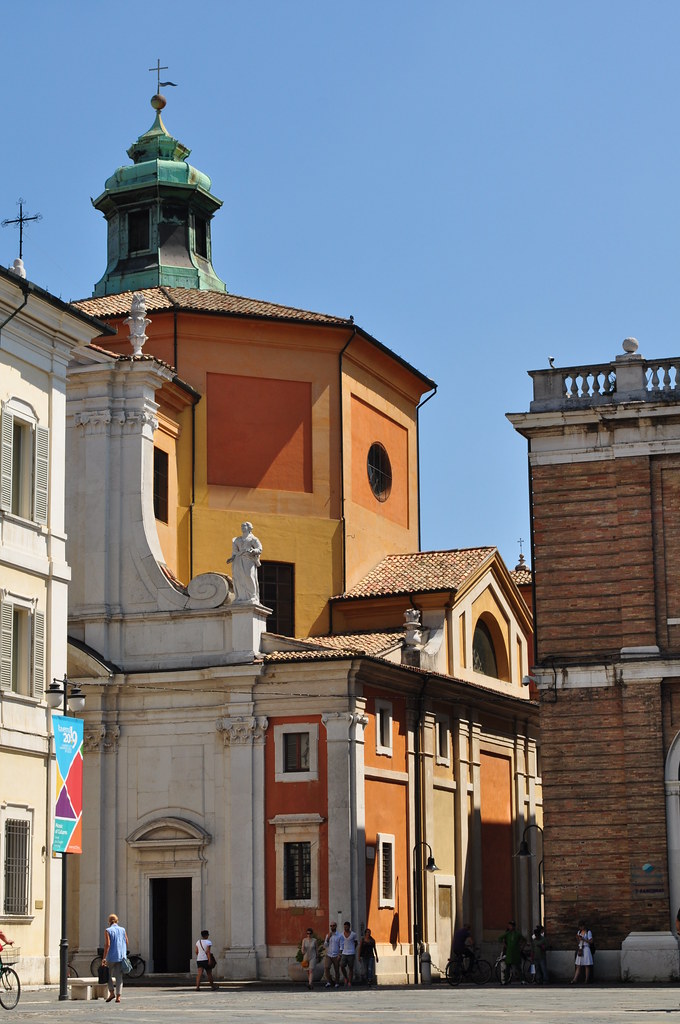 Chiesa di Santa Maria del Suffragio (XVIIIe), piazza del Popolo, Ravenne, Emilie-Romagne, Italie.