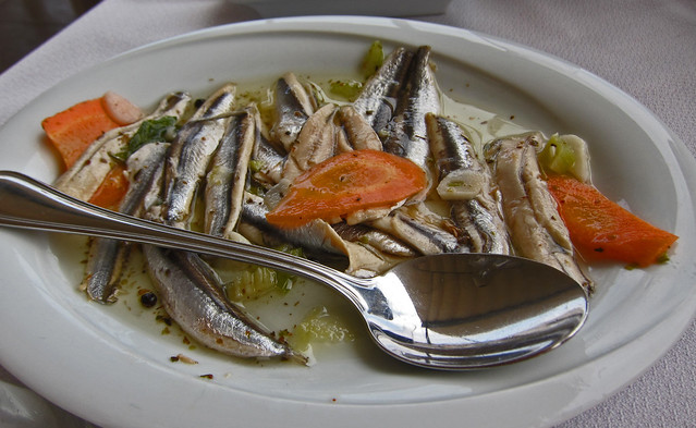 Strofi Restaurant - Anchovy with Lemon and Olive Oil