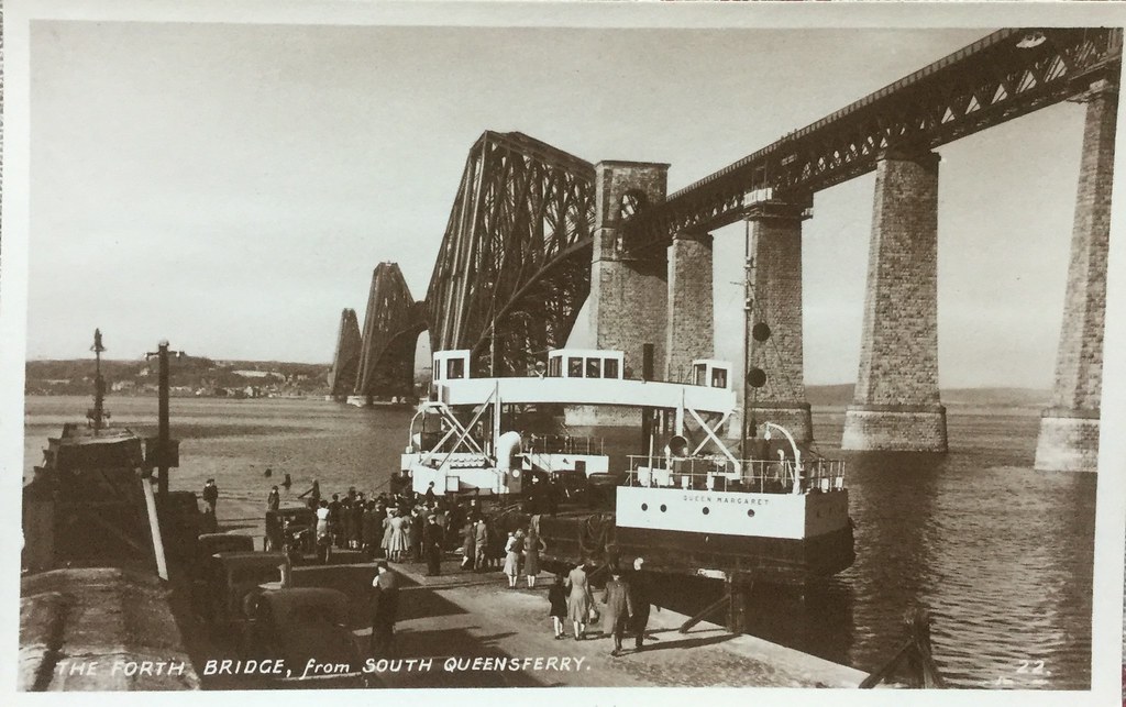 Postcard view of the Forth Bridge and  
