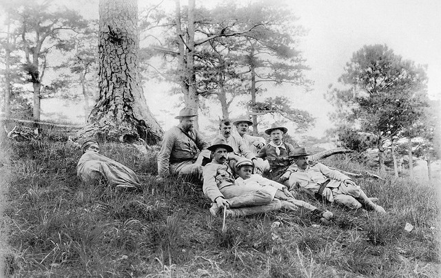 Group under the pine trees, Baguio, Benguet, Philippines, c1900 (2)
