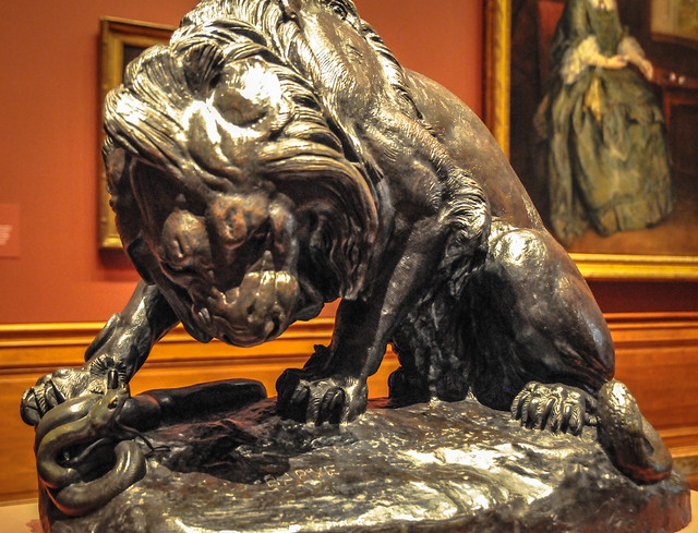 Antoine-Louis Barye - Lion and Serpent (Lion des Tuileries), 1833 at Baltimore Museum of Art Baltimore MD