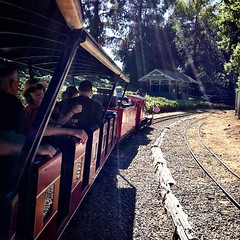 Ridin' the rails at TravelTown in Griffith Park yesterday