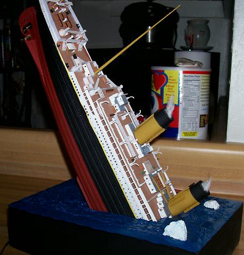 Sinking Titanic Model Iii Finished Model Of The Sinking Ti