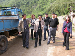 Notre groupe dans le village du Yong Xi Huo Qing
