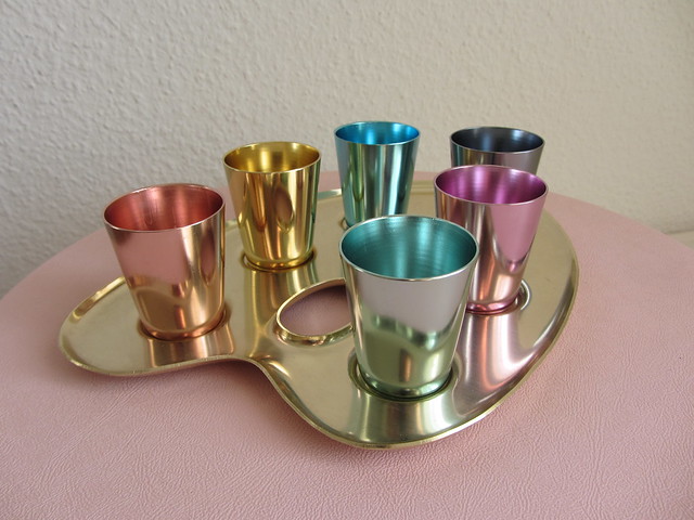 50s 50er Schnaps cups  Emka Palettan made in Germany
