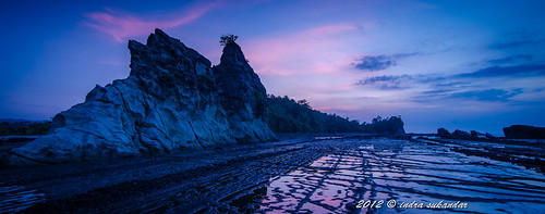 Lights are blue.. by Indra Sukandar, at Tanjung Layar, Sawarna, Malingping, Banten, West Java, Indonesia. During sunrisesunset twilight r