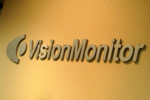Brushed Aluminum Letters & Logo Signage for Vision Monitor Software