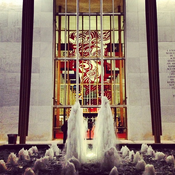 Kennedy center fountain #theater #night #architecture #dc