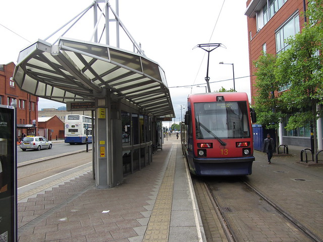 Midland Metro Tram at Wolverhampton 13/08/12