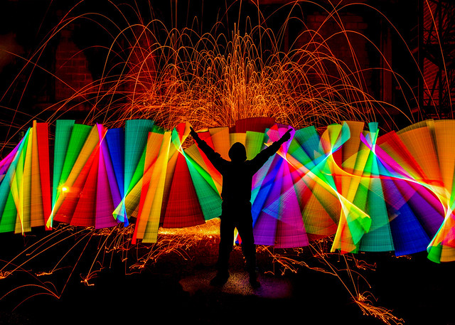 Light Painting Fire Spinning