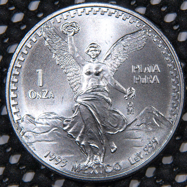 1993 Mex Una Onza silver coin