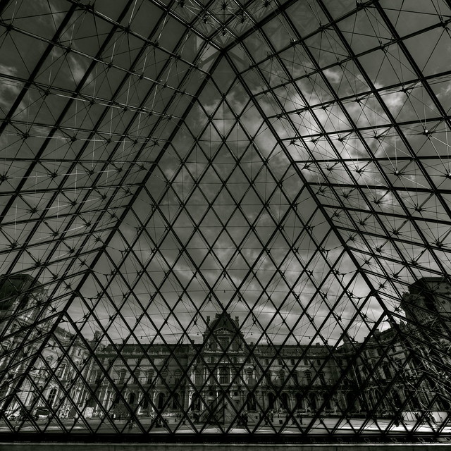 Louvre Pyramid in Square