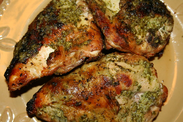 Basil Pesto Grilled Chicken Breasts