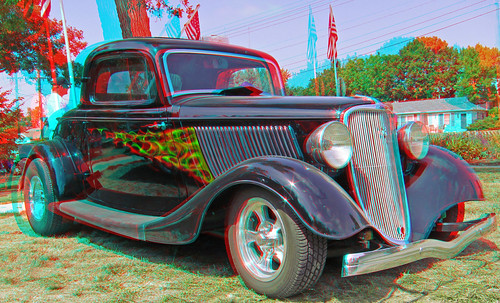 JimF_08-26-12_0043a  Emerson Western Days car show, stereoscopic stereophoto 3d anaglyph iowa stereo carshow redcyan 3dimages 3dphoto 3dphotos 3dpictures stereopicture emersonwesterndayscarshow082612 emersonne