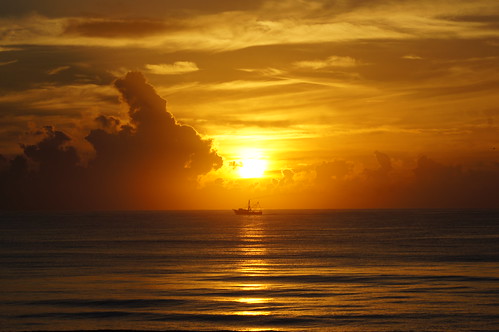 ocean morning sun man beach sunrise landscape florida flickraward