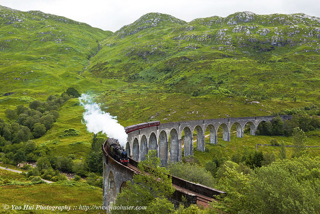 Glenfinnan Viaduct and The Jacobite Steam Train