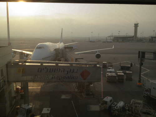 IMG_0932 by DazBot, My plane, after arriving in Tel Aviv, Israel!travel sunrise airplane outdoors israel telaviv airport
