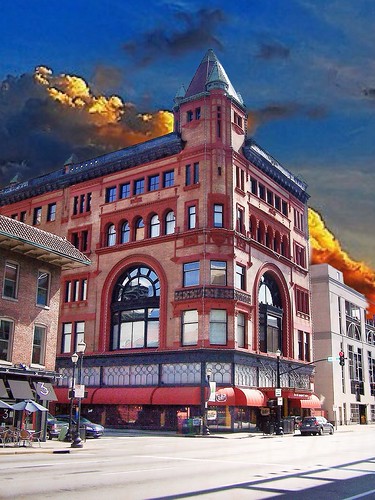 old windows sunset building st architecture clouds downtown factory market kentucky ky w style arches historic condo historical louisville register spaghetti romanesque levy condominiums 235 jeffersoncounty richardsonian nrhp onasill