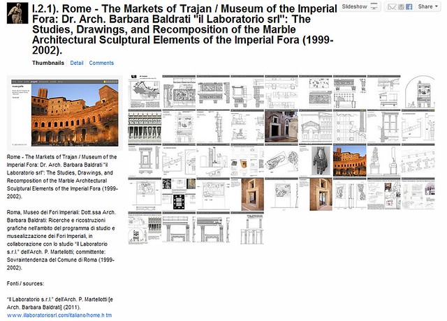 1.2. Rome - The Markets of Trajan / Museum of the Imperial Fora: Dr. Arch. Barbara Baldrati 
