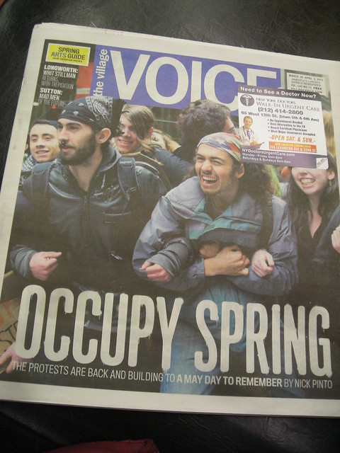 Nick Pinto cover story Village Voice Occupy Spring