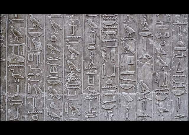 Ancient Egyptian Hieroglyphs Up Close