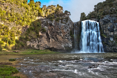 newzealand wild fall water forest landscape waterfall hunua
