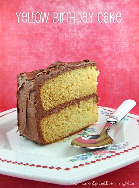 One-bowl Yellow Cake with Chocolate Frosting