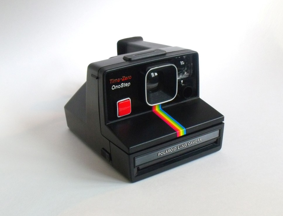 Polaroid Time-Zero OneStep SX-70 Instant Film Camera Black Rainbow 