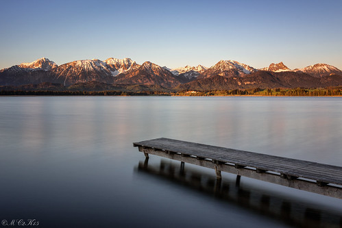 Hopfensee by MC-80, Alpine glow on the Allgäuer alpslongexposure morning lake alps sunrise germany deutschland see sonne