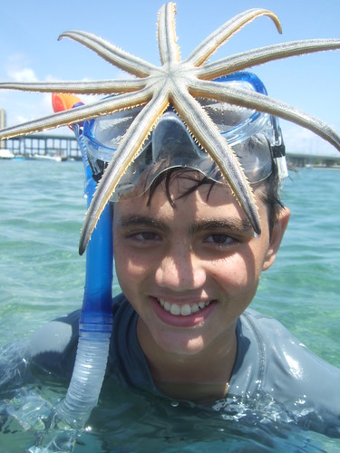 Oliver with a starfish hairdo!