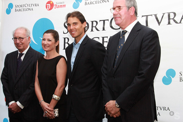 Rafa Nadal y Sara Baras en la entrega de premios Sport Cultura BCN