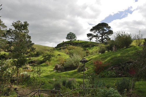 cloud sun tree weather landscape scenery day cloudy holes lotr hobbits shire hobbiton