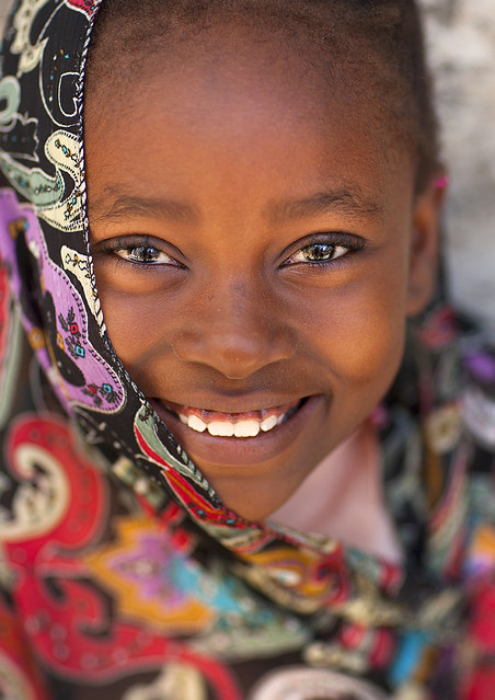 Portrait Of A Cute Girl In Lamu, Kenya
