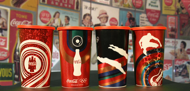 2012 Coca-Cola Promo 350 ml plastic cups London Olympics Brazil