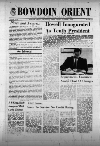 Bowdoin_Orient Howell Inaugurated