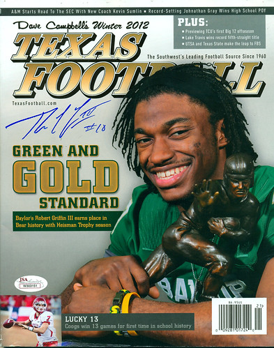 Dave Campbell's Winter 2012 Texas Football Magazine - Autographed by Robert Griffin III