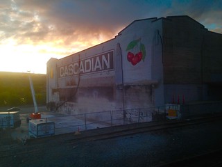 Sunrise over the Cascadian Fruit Company