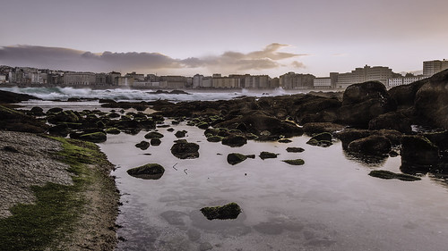 tempestad y calma (Explored) by Eduardo Regueiro, españa storm sunrise spain coruña waves galicia