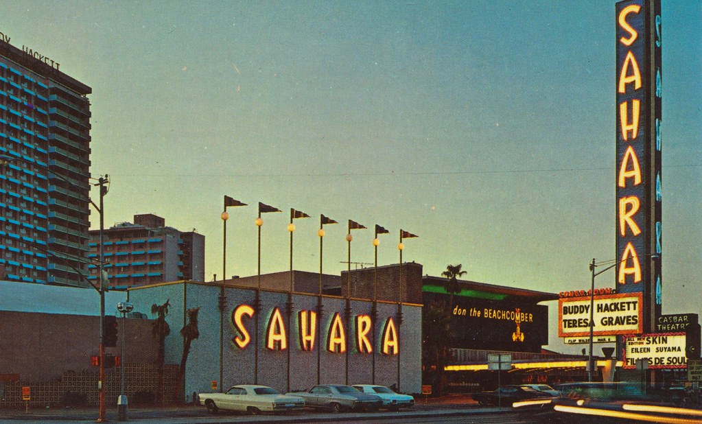 Vintage Hotel Casino Sahara Las Vegas Strip Postcard 