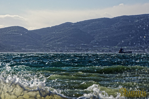 sea water landscape waves view air greece seacoast agria magnesia nikon18105 nikond7100