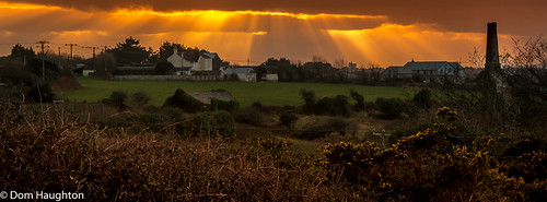 Sunset at Peevor Mine (explored) by Dom Haughton, Whilst making another visit to Peevor Mine near Redruth in Cornwall, I found my eye drawn to the sun