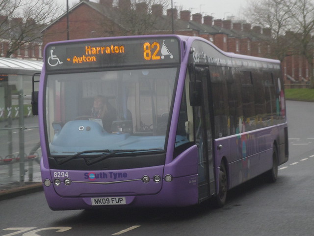8294 NK09 FUP Go  North East South Tyne Optare Versa  on the 82 to Harraton