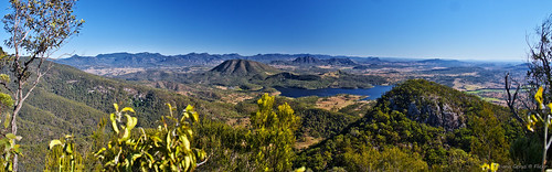 panorama scenery view stitch australia lookout queensland summit mtbarney mountmay
