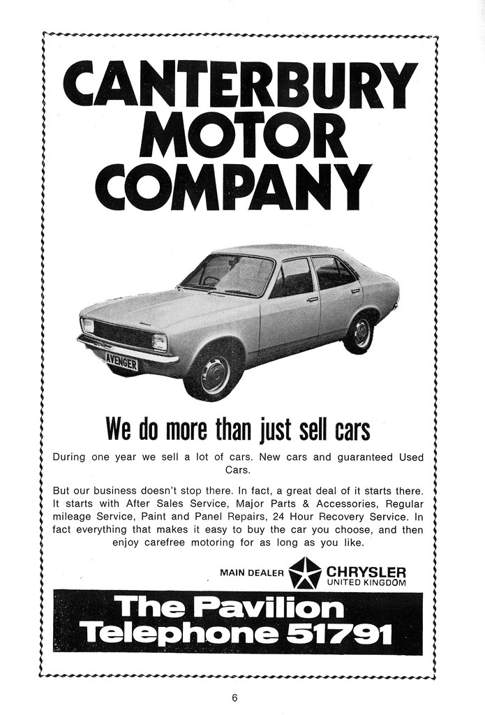 Canterbury Motor Company Advert from City of Canterbury St… Flickr