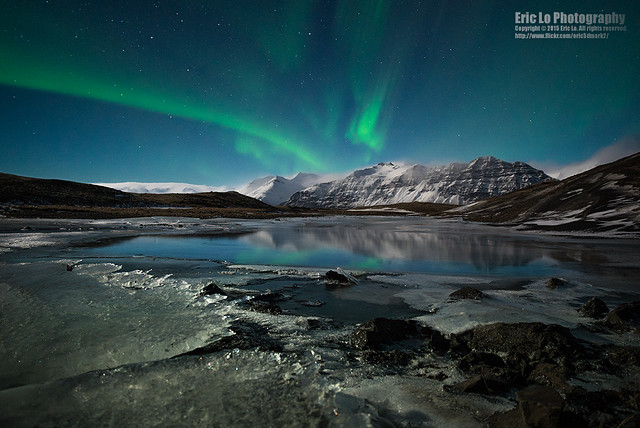 aurora reflection - iceland