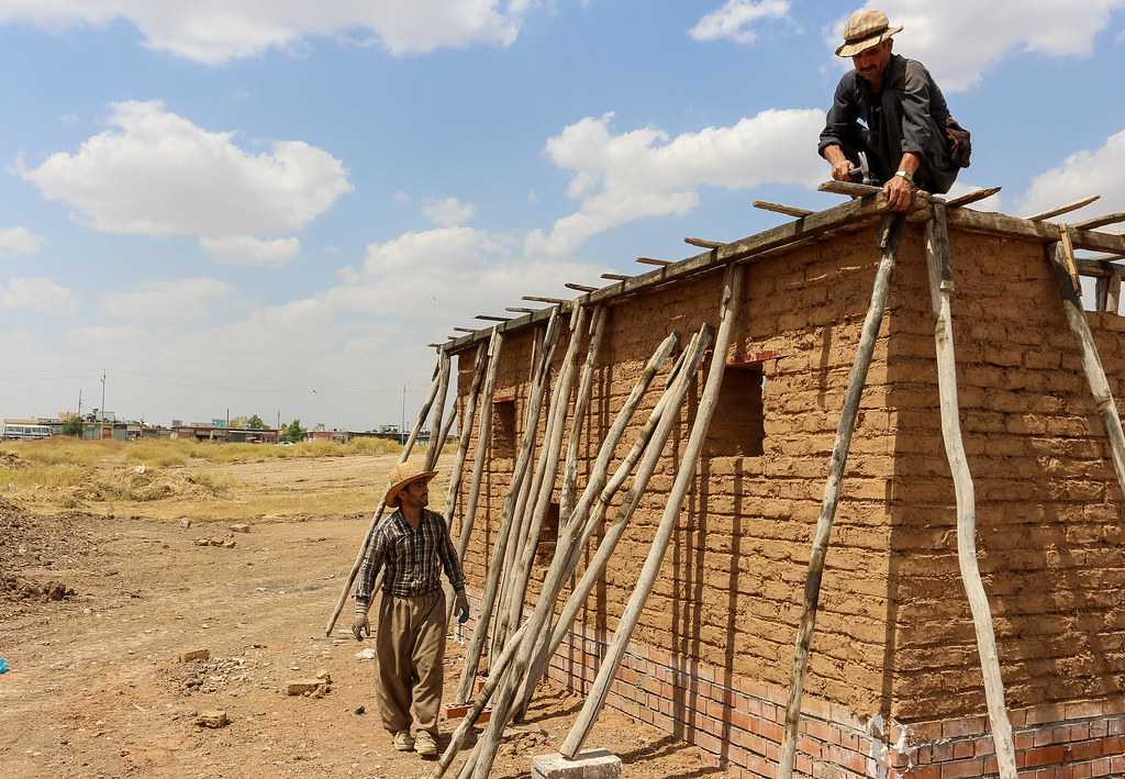 Building the wall and roof