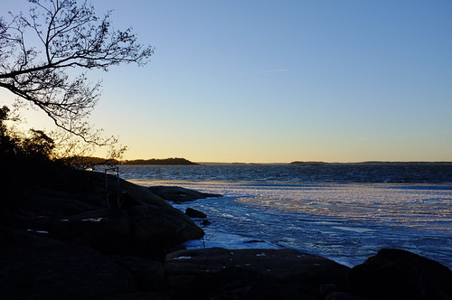 winter sunrise finland archipelago taivassalo