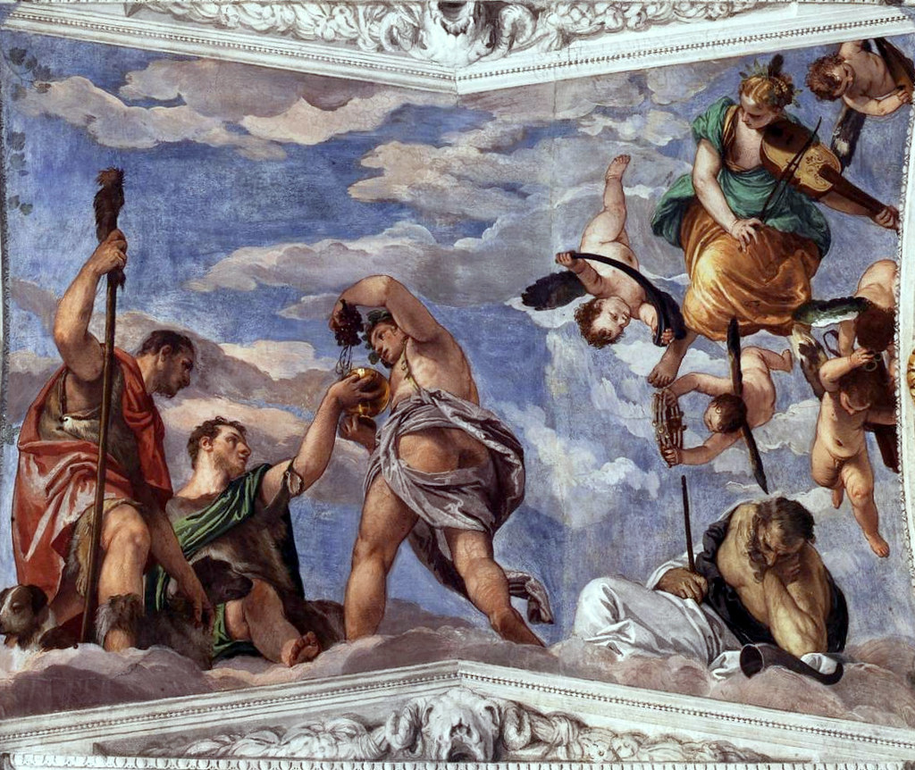 Paolo Veronese, Villa Barbaro, Maser, Bacchus, Vertumnus und Saturn