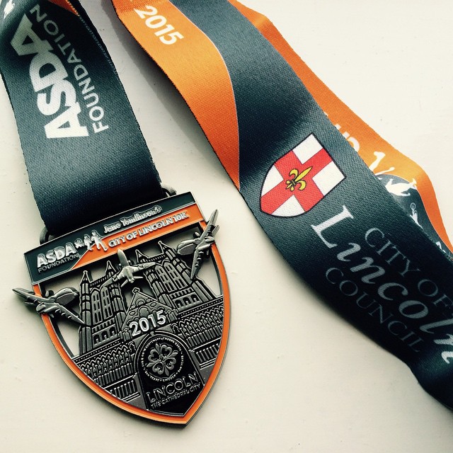 Finisher's Medal for the Run For All Lincoln 10K 2015