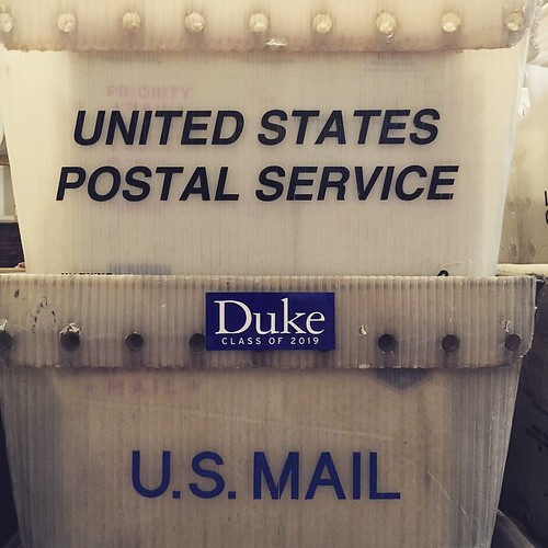 Much excitement! The letters are in the mail and #Duke2019, our future #BlueDevils, will receive admissions decisions tonight at 7p.m. #PictureDuke #DukeStudents